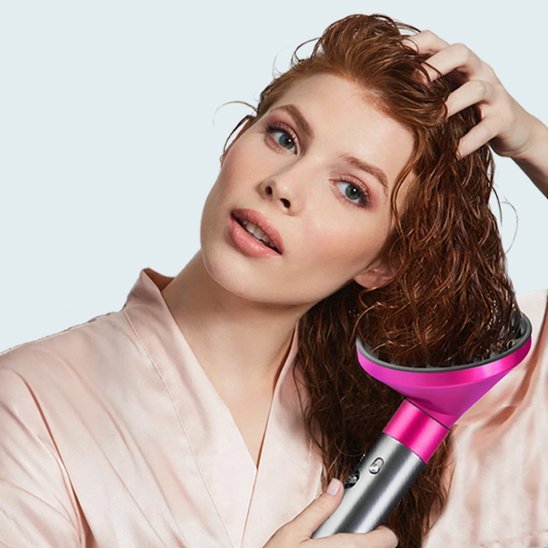 diffuseur seche cheveux rose roue