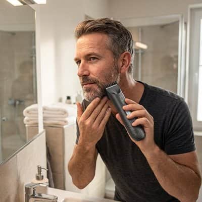 tondeuse barbe gris design