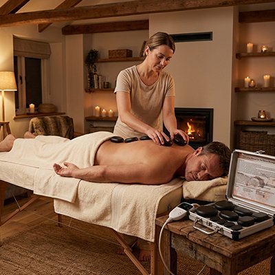Pierre chaude massage relaxant