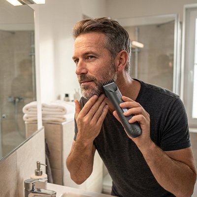 tondeuse barbe gris design